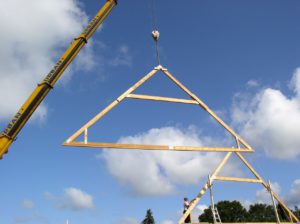 Hausdach mit Trapezblech